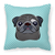 Dog Face Checkerboard Design Fabric Decorative Pillow - 615872896660