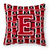 Monogram Letter Football Fabric Decorative Pillow - 638508324160