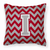 Carolines Treasures Monogram Letter Chevron Fabric Decorative Pillow                    