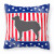 USA Patriotic With Dog Fabric Decorative Pillow - 638508514042