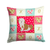 Carolines Treasures Love Design with Dog Fabric Decorative Pillow, 14x14 Inches, 100% Polyester, Cute Colorful