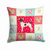 Carolines Treasures Love Design with Dog Fabric Decorative Pillow, Series 2, 14x14 Inches, Polyester, Soft Cute