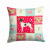 Carolines Treasures Love Design with Dog Fabric Decorative Pillow, Series 2, 14x14 Inches, Polyester, Soft Cute