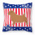 USA Patriotic With Dog Fabric Decorative Pillow - 638508513922