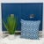 Parkland Collection Transitional Geometric Blue Square 20" x 20" Pillow - 025773021649