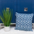 Parkland Collection Transitional Geometric Blue Square 20" x 20" Pillow - 025773021649