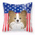 Carolines Treasures USA Design with Dog Pillow, 14x14 Inches, Comfortable Polyester Fabric
