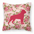 Carolines Treasures Dog Silhouette Shabby Chic Roses Fabric Decorative Pillow, 14 Inch, Polyester 
