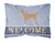 Welcome Dog Art Canvas Fabric Decorative Pillow Style 2 - 638508980922