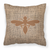 Carolines Treasures, Inc Insects Burlap Fabric Decorative Pillow, Blue and Brown, 18x18 Inches  Pet Lover Throw Pillow