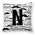 Monogram Letter Moustache Fabric Decorative Pillow - 615872977666