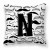 Caroline's Treasures Monogram "M" Moustache Decorative Pillow, 14?14 Inch Polyester