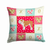 Carolines Treasures Love Design with Dog Fabric Decorative Pillow, 14x14 Inches, Polyester, Soft Stylish