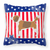 USA Patriotic With Dog Fabric Decorative Pillow - 638508513939