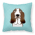 Carolines Treasures Dog Face Checkerboard Design Fabric Decorative Pillow, 14x14 Inches, comfy, cozy
