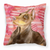 Dog With Love Stripes Fabric Decorative Pillow - 652259222728