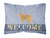 Welcome Dog Art Canvas Fabric Decorative Pillow - 638508702210