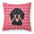 Dog With XOXO Hearts Fabric Decorative Pillow - 638508676672