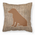 Carolines Treasures, Inc Dog Breed Burlap Fabric Decorative Pillow, Blue, 18x18 Inches Soft Decorative Pillow