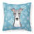 Carolines Treasures Winter Snowflake Dog Face Design Fabric Decorative Pillow, 14x14 Inches, Polyester, Colorful Desin
