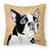 Carolines Treasures Wipe Your Paws Dog Art Fabric Decorative Pillow, Full Color, 14x14 Inches, cheerful playful