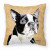 Carolines Treasures Wipe Your Paws Dog Art Fabric Decorative Pillow, Full Color, 14x14 Inches, cheerful playful
