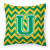 Letter Chevron Fabric Decorative Pillow - 638508320681