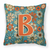 Monogram Letter Flowers Fabric Decorative Pillow - 615872978328