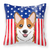 USA Design with Dog Fabric Decorative Pillow - 638508244888
