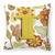 Carolines Treasures Monogram Letter Floral Fabric Decorative Pillow, 14x14 Inches, Polyester, comfy, cozy