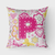 Letter Flowers and Butterflies Pink Fabric Decorative Pillow - 615872980536