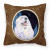 Starry Night Design with Dog Picture Fabric Decorative Pillow - 615872504909