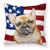 Patriotic With Dog Fabric Decorative Pillow - 652259221646