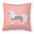 Dog Profile Checkerboard Design Fabric Decorative Pillow - 638508511263