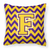Monogram Letter Chevron Fabric Decorative Pillow - 638508316240