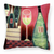 Carolines Treasures, Inc Drinks Themed Fabric Decorative Pillow, 18 x 18 Inches Fun