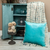 Parkland Collection Camila Aqua Solid Throw Pillow - 025773009777