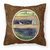 Portrait Artwork with Dog Brown Fabric Decorative Pillow - 615872503025