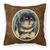 Portrait Artwork with Dog Brown Fabric Decorative Pillow - 615872502578