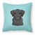 Carolines Treasures Dog Face Checkerboard Design Fabric Decorative Pillow, 14x14 Inches, Polyester, cheerful, stylish