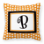 Monogram Letter Fabric Decorative Pillow - 705332249430