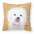 Wipe Your Paws Dog Art Fabric Decorative Pillow - 615872502073