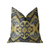 Plutus Brands Sacred Pixie Blue Navy and Taupe Handmade Luxury Pillow, Mystical Flair