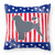 USA Patriotic With Dog Fabric Decorative Pillow - 638508514516