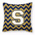 Letter Chevron Fabric Decorative Pillow - 638508320148