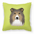 Dog Face Checkerboard Design Fabric Decorative Pillow - 615872897698