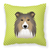 Dog Face Checkerboard Design Fabric Decorative Pillow - 615872897698