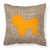 Dog Silhouette Burlap Fabric Decorative Pillow - 615872544448