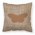Carolines Treasures, Inc Butterfly Burlap Fabric Decorative Pillow, Polyester, 18 x 18 Inches  Cozy Decorative Pillow