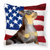 Patriotic With Dog Fabric Decorative Pillow - 652259222001